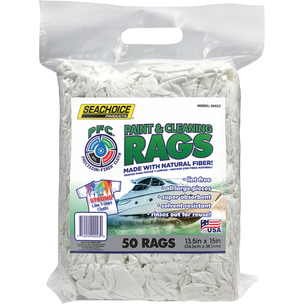 Seachoice Lint-Free Paint & Cleaning Rags, 50-ct. Bag 90023